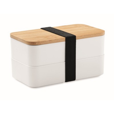 Lunch box doppi personalizzabili con posate