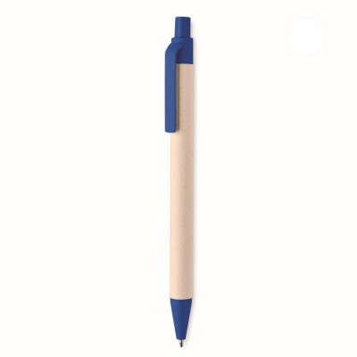 Penna ecologica con clip e punta colorata color blu