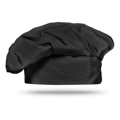 Cappello da cuoco pubblicitario in cotone colore nero