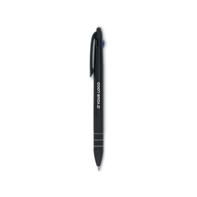 Penna 3 colori personalizzata colore argentato
