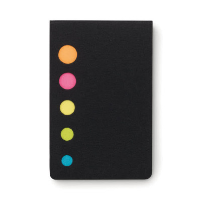 Divertente blocco di note adesive colorate colore nero