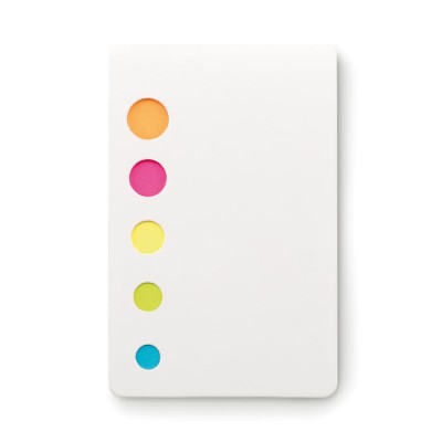 Divertente blocco di note adesive colorate colore bianco