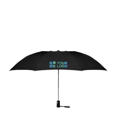 Elegante ombrello pieghevole personalizzato colore blu mare