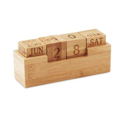 Calendario da tavola di legno