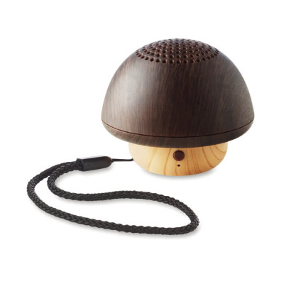 Mini speaker bluetooth personalizzato in legno color marrone