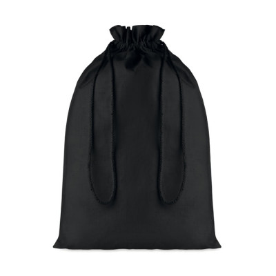 Grandi sacchetti cotone promozionali in nero color nero