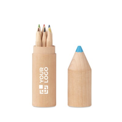 matite colorate promozionali con custodia vista area di stampa