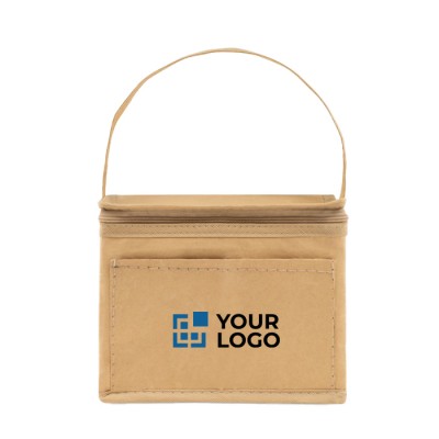 borse termiche personalizzate con logo color beige