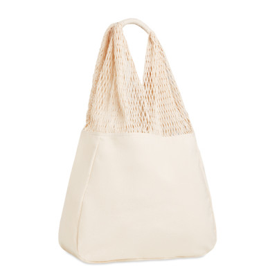 borse da spiaggia personalizzabili di cotone color beige