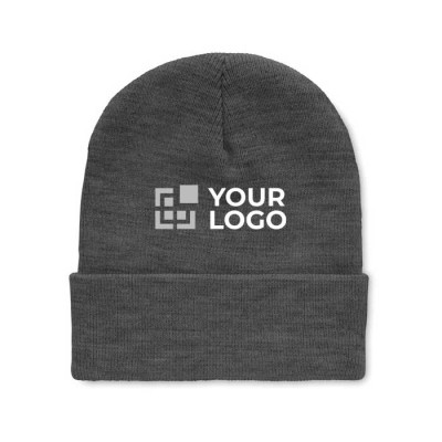 Caldi berretti personalizzabili colore grigio con logo aziendale