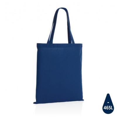 Shopper in cotone riciclato da 145gr color blu