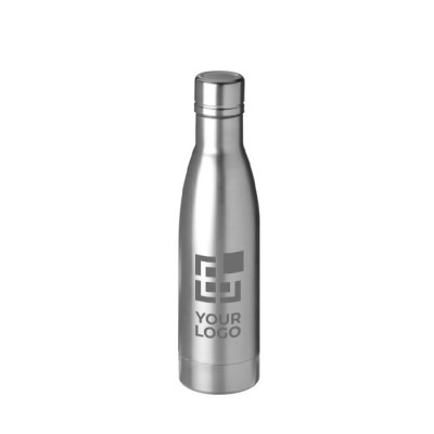 Bottiglia termica personalizzabile con logo color nero con custodia