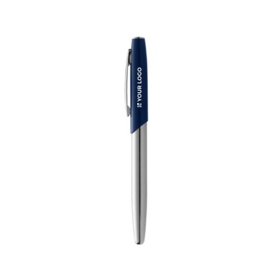 Penna roller di metallo personalizzata color blu