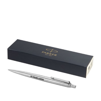 Penna promozionale con inchiostro blu color argento