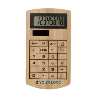 Calcolatrice personalizzata in legno color legno