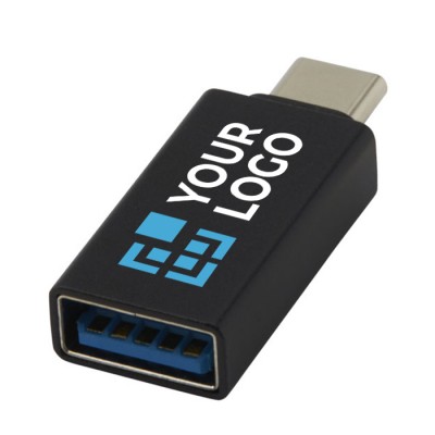 Adattatore USB C/A 3.0 color nero seconda vista