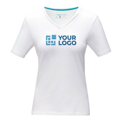 T-shirt ecologiche da donna personalizzate colore bianco
