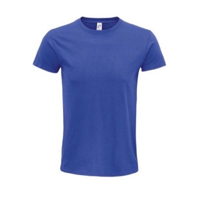 T shirt promozionali in cotone organico colore blu reale