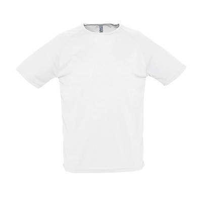 Magliette sportive personalizzate in poliestere colore bianco