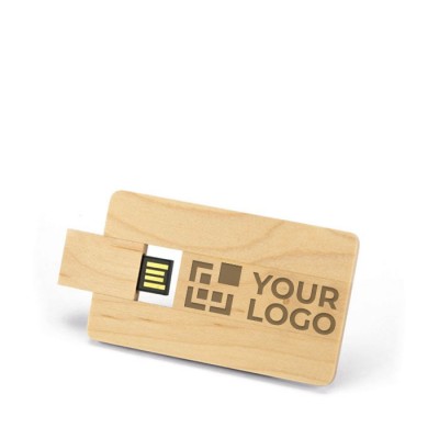 Usb card in legno personalizzata vista area di stampa
