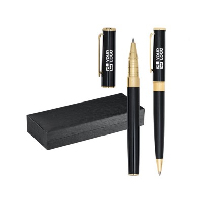 Set di penne personalizzate con elementi in oro