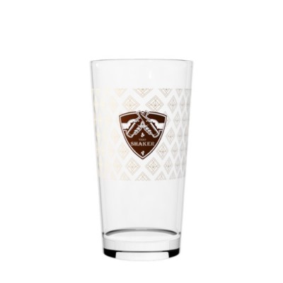 Bicchieri promozionali di vetro per birra con logo colore transparente 
