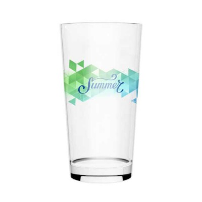 Bicchieri di vetro con logo per birra colore transparente per eventi