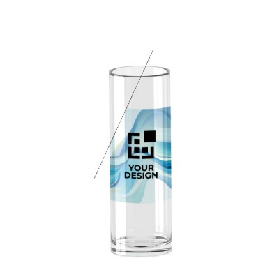 Bicchieri con logo aziendale riutilizzabili vista area di stampa