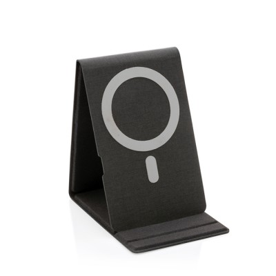 Caricatore wireless personalizzato pieghevole color nero seconda vista