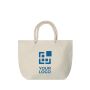 shopper personalizzate con manici di corda vista area di stampa