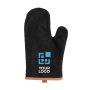 Eleganti guanti da forno con logo colore nero