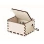 Scatola musicale natalizia con logo colore legno