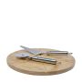 Tagliere per pizza con accessori color naturale