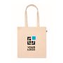 Borsa con manici lunghi e soffietto in cotone organico 220 g/m²