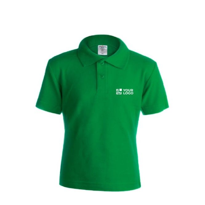 Maglia per bambini in cotone con logo vista area di stampa