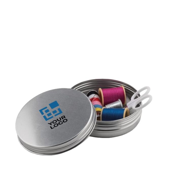 Set da cucito pubblicitario da regalare colore argento opaco per impresa