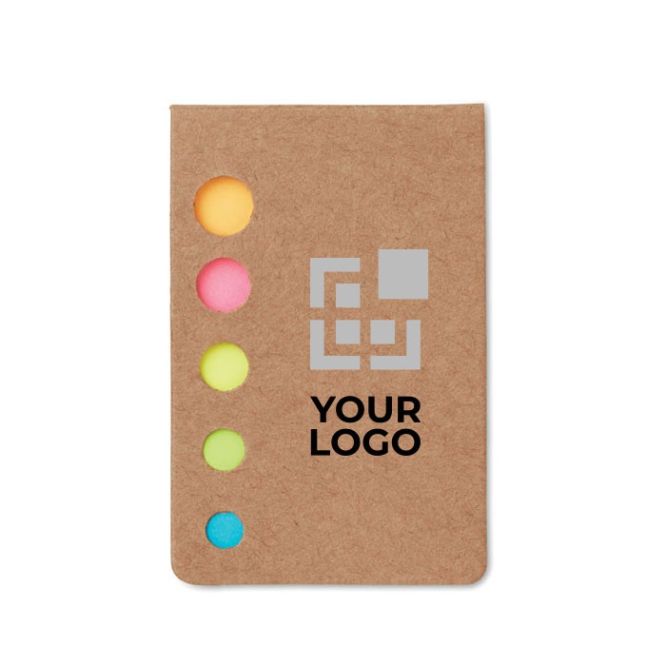 Divertente blocco di note adesive colorate colore bianco
