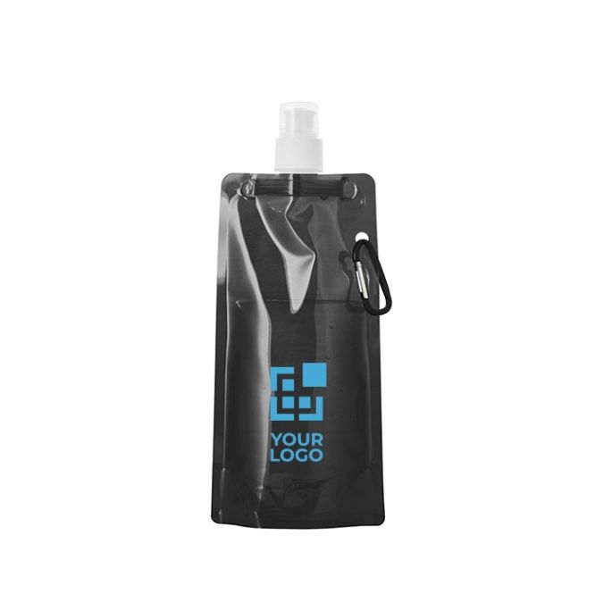 Borraccia di plastica pieghevole da 460ml vista area di stampa