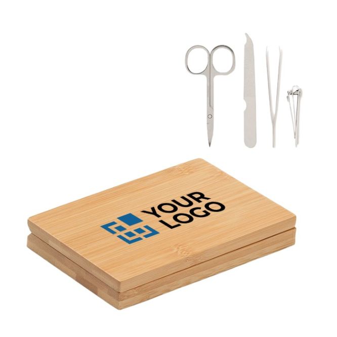 Kit per la cura delle mani con 4 accessori vista area di stampa