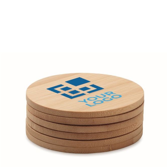 6 sottobicchieri personalizzati in legno