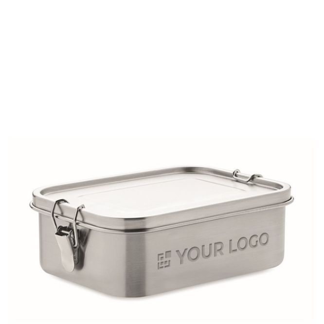 Lunch box da 1200 ml con separatore interno vista area di stampa
