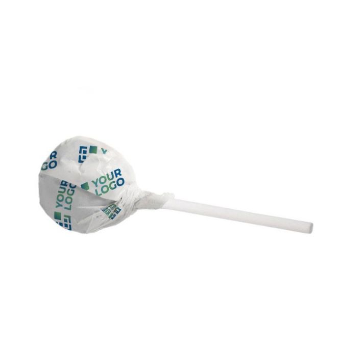 Lecca lecca rotondo alla frutta personalizzabile color fragola vista principale