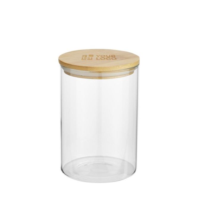 Barattolo in vetro con coperchio in bambù da 550 ml
