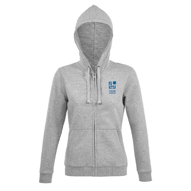 Hoodie da donna con cerniera in cotone e poliestere SOL'S Spike