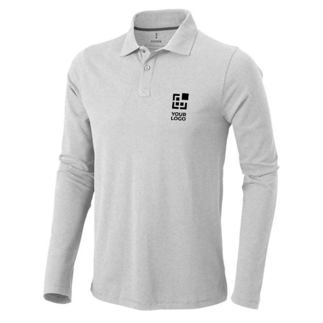 Polo a maniche lunghe uomo in cotone da 200 g/m² Elevate Life