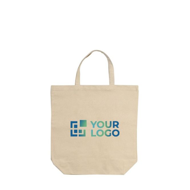 Shopper in tela di cotone 250 g/m² con manici corti 44cm