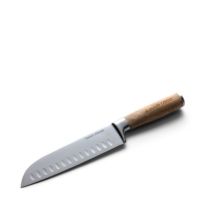 Coltello per verdure, pollame e carni in acciaio e manico in legno