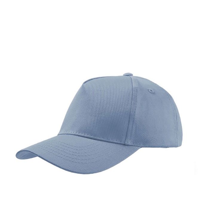 Cappellino per bambini a 5 pannelli in cotone con chiusura in velcro