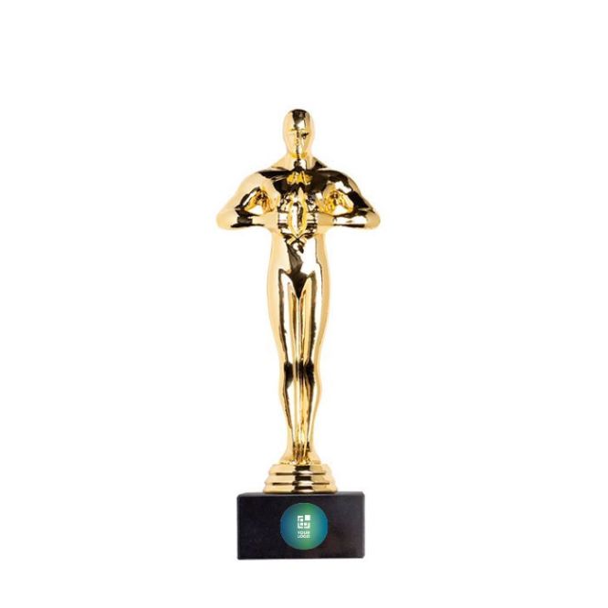 Trofeo a forma di statuetta dorata ideale per premi e riconoscimenti
