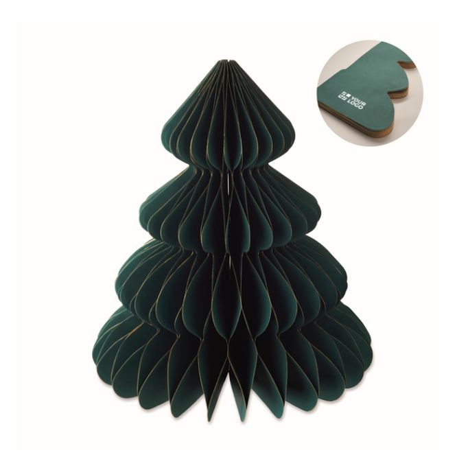 Decorazione natalizia pieghevole in carta a forma di albero